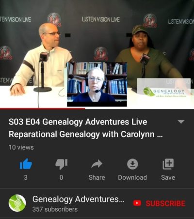 PODCAST Episode 214: My Interview on Genealogy Adventures (with embedded video)